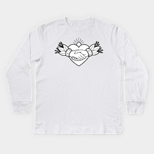 Friends forever tattoo style Kids Long Sleeve T-Shirt